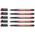 Lot de 5 marqueurs permanents - EDDING - Pointe super fine 0,3 mm - Rouge