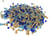 1000 Perles de Rocaille Doré Or Bleu Foncé et Bleu Clair - mélange multicolore ø 2 mm 12/0