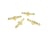 4 Connecteurs barre rectangle 16*6mm doré et strass cristal
