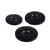 Lot de 6 boutons rond 2 trous bouteilles recyclées noir