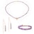 Collier, bracelet et boucles d'oreilles Lumia en pierres Améthyste - Sloya