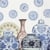 Lot de 4 serviettes en papier découpage collage 33 cm PORCELAINE D 121