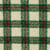 Tissu Fausse fourrure Bouclette Léo carreaux Verts sur fond Beige - Au mètre
