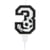 Bougie Football Chiffre 3 - 8.5 cm