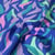 Tissu Viscose lenzing EcoVero Flammes Tropicales sur fond Bleu roi