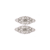 5 embellissements en métal argenté ovals