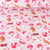 Tissu Coton imprimé chatons roses sur fond Rose clair