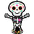 Ballon Géant Squelette Day Of The Dead - 86 cm