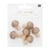 36 champignons en bois pailletés dorés 3 x 2,3 cm