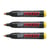 Lot de 3 marqueurs permanents - UNI-BALL - Pointe conique 1,8 - 2,2 mm - Jaune