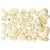 MégaCréa DIY - Perles en bois assorties naturel 0,5 à 2 cm 50g, environ 60 pièces