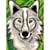 LUC - Kit canevas enfant Loup gris 20x25cm