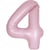 Ballon Géant Rose Mat - Chiffre 4