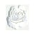 Ecusson thermocollant petite rose blanc 3cmx3.5cm