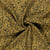 Tissu Crêpe de Viscose Ambrine fleurs Moutarde dorée sur fond Noir