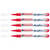 Lot de 5 marqueurs peinture acrylique pointe fine - EDDING - Rouge trafic - 1-2 mm