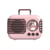 Enceinte Bluetooth Portable USB Qualité Son HD Avec Microphone Intégré Et Lumière D'Ambiance Rose YONIS