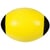 Ballon de rugby en mousse jaune 24 cm - balle ovale soft - jeu sport enfant