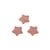 Lot de 6 boutons 2 trous étoile rose laurier 13mm