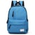 Sac à Dos PC Ordinateur Portable Universel Haute Qualité pour Etudiants Bleu YONIS