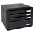 Module de classement Big Box Plus horizon 4 tiroirs Ecoblack - Noir - Exacompta