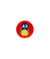Carte de 2 boutons Hibou à queue Rouge 18mm - Union Knopf Rouge