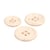 Lot de 3 boutons rond 4 trous bouteilles recyclées ivoire