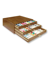 Coffret Trésor en Bois Madeira Polyneon - 180 Couleurs Brillantes pour la Broderie Machine Marron
