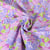 Tissu Viscose Digital Fleuris parme sur fond Blanc