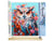 Peinture par Numéro Figured'Art - Hibou coloré en fleurs - Kit de Loisir Créatif DIY Numéro d'Art Complet - 40x50cm toile roulée + châssis en bois à monter