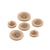 Lot de 3 boutons ronds 2 trous beige
