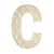 Lettre C en bois Alphabet géant ajouré 24 cm