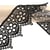 Bobine 13,7m guipure fleurs 42mm Noir