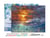 Peinture par Numéro Figured'Art avec Cadre - Océan et coucher de soleil - Kit de Loisir Créatif DIY Numéro d'Art - 40x50cm toile tendue sur châssis