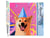 Peinture par Numéro Figured'Art - Chien souriant pop art - Kit de Loisir Créatif DIY Numéro d'Art Complet - 40x50cm sans châssis en bois
