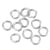 Lot de 50 anneaux de jonction métal argenté 5 mm ACIER INOXYDABLE 304 - ouverts connecteurs