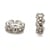20 Perles d'espacement rondelles intercalaire bords ondulés strass transparent métal argenté 6 mm - grade A