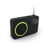 Radio portable FM MP3 avec ports USB/micro SD - noir et vert