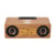 Enceinte Bluetooth Bois Multifonction Recharge Sans Fil Alarme 6W Jaune YONIS