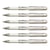 Lot de 6 rollers encre gel Uni-Ball Signo Broad UM153 avec grip, pointe large 1 mm, encre blanche
