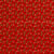 Tissu Coton imprimé Branches de Noël dorées sur fond Rouge