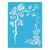 Pochoir plastique souple réutilisable 18,5 x 14,5 cm Fabrika Decoru BRANCHE DE ROSES 108