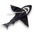 Cerf-volant requin noir monofil 125 x 108 cm - jeu plein air