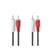 Nedis Câble Audio Stéréo 2 RCA Mâle vers Mâle 10m Connexion Stable Noir
