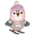 Ecusson thermocollant moineau sur ski 5,5 cm x 4 cm