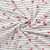 Tissu Jersey Coton imprimé Tom homards sur marinière sur fond Blanc