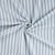 Tissu Jersey Coton Côtelé rayé Bleu ciel