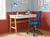 Bureau Panneau de particules de bois Marron clair/blanc THESLAY - Beliani