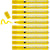 Lot de 10 Marqueurs permanents pointe biseautée 1-5 mm - EDDING - Jaune - Corps aluminium