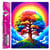 Diamond Painting Broderie Diamant LUMINLIFE 40x50cm, 100% strass, diamants ronds - Arbre de vie